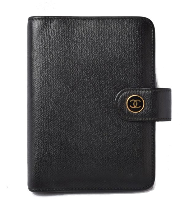 m210910 06 ch 1 Chanel Notebook Agenda PM Coco Mark Black