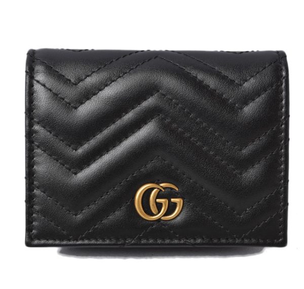 m210910 15 g 1 Gucci Wallet GG Marmont Black