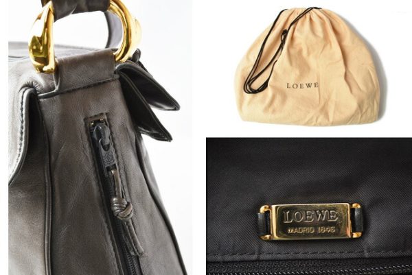 m21091b 22 lo 10 Loewe Shoulder Bag Lambskin Black