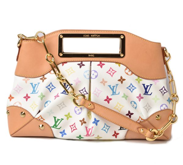 m21091b 43 lv 1 Louis Vuitton Judy MM Handbag Monogram Multicolor White