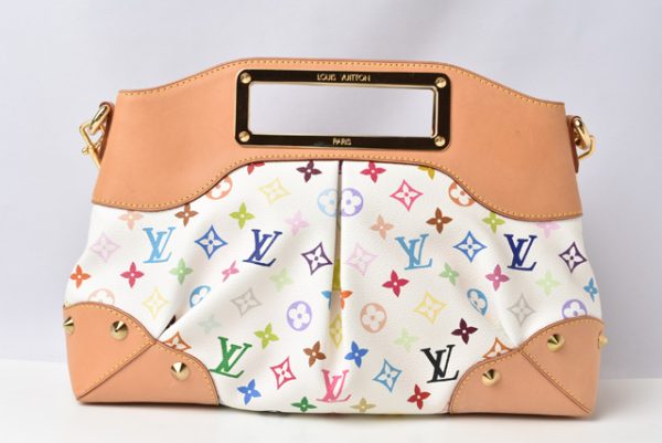 m21091b 43 lv 4 Louis Vuitton Judy MM Handbag Monogram Multicolor White