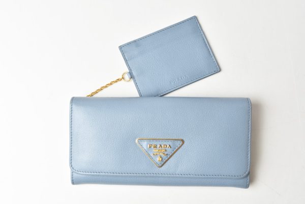 m21091b 48 p 6 Prada Long Wallet Pass Case Astrale Blue