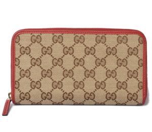 m211010 17 g 1 Gucci GG Supreme Bi fShort Wallet Beige