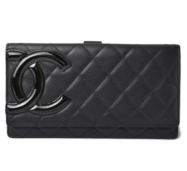 m211010 19 ch 1 CHANEL TrifLong Wallet Timeless Matelasse Lambskin Blue