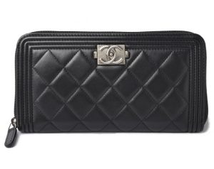 m211010 21 ch 1 Salvatore Ferragamo Gancini Chain 2WAY Clutch Shoulder Bag Leather Black