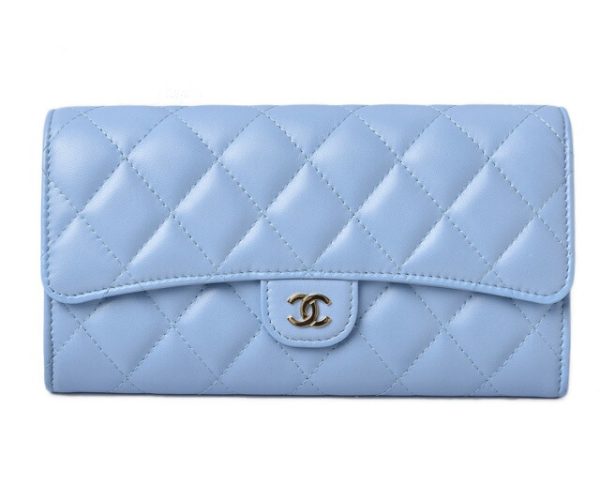 m211010 37 ch 1 CHANEL Wallet Timeless Lambskin Blue