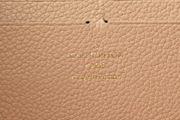 m211010 45 lv 7 Louis Vuitton Clemence Wallet Long Monogram Empreinte Dune Beige