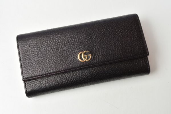 m211010 46 g 2 Gucci Long Wallet Petit Marmont Black