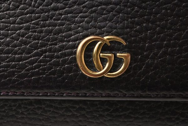 m211010 46 g 4 Gucci Long Wallet Petit Marmont Black