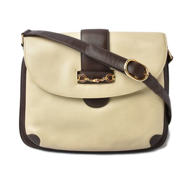 m211010 78 g 1 Gucci Shoulder Bag Cream Brown Sherry Line