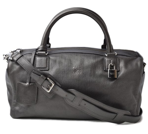 m211110 06 lo 1 Loewe Tote Bag 2way Anagram Gunmetal