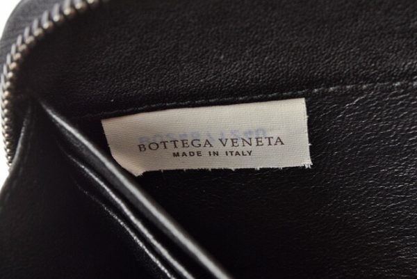 m211110 17 bv 8 Bottega Veneta Long Wallet Intrecciato Black