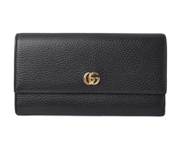 m211110 21 g 1 Gucci Long Wallet Petit Marmont Black