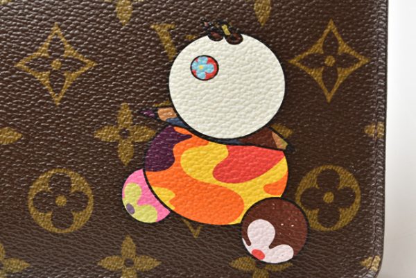 m211110 24 lv 5 Louis Vuitton Takashi Murakami Wallet Monogram Panda Brown