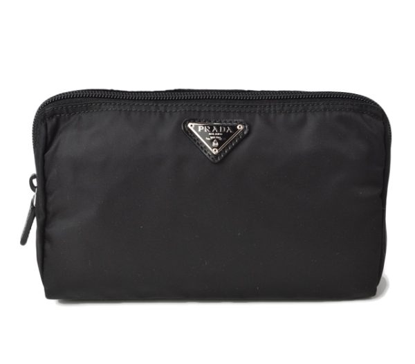 m211110 27 p 1 Prada Pouch Mini Pouch Nylon Tessuto Black