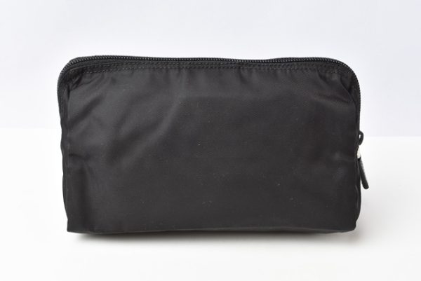 m211110 27 p 6 Prada Pouch Mini Vela Nylon Tessuto Black