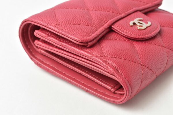 m211110 31 ch 5 CHANEL Small Flap Wallet Caviar Skin Pink