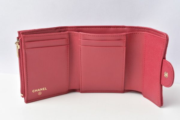 m211110 31 ch 6 CHANEL Small Flap Wallet Caviar Skin Pink