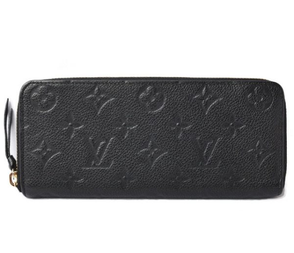 m211210 15 lv 1 Louis Vuitton Clemence Wallet Long Empreinte Noir Black