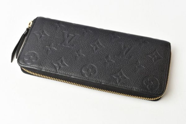 m211210 15 lv 2 Louis Vuitton Clemence Wallet Long Empreinte Noir Black