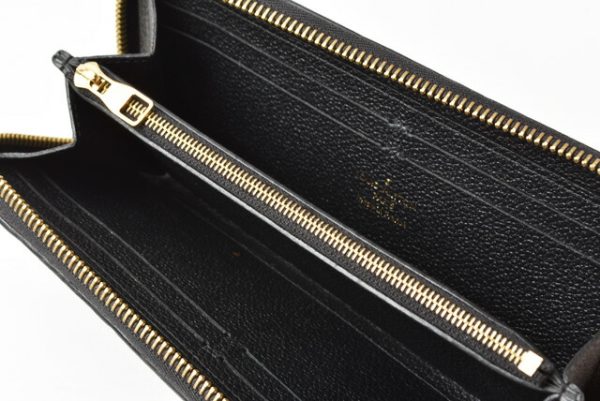 m211210 15 lv 5 Louis Vuitton Clemence Wallet Long Empreinte Noir Black