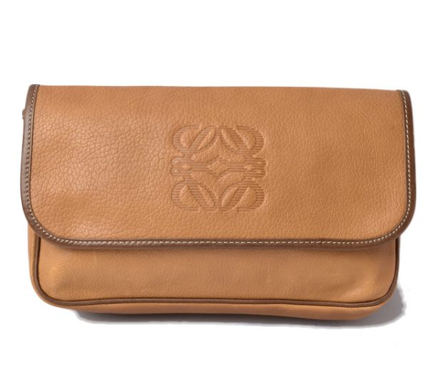 m211210 26 lo 1 Loewe Clutch Pouch Beige Brown