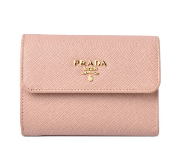 m211210 50 p 1 Prada Folding Wallet Saffiano Metal Orchidea