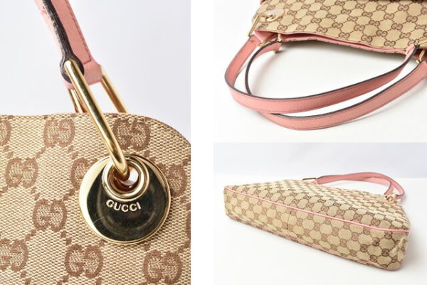 m211210 57 g 3 Gucci Tote Bag GG Pink Beige