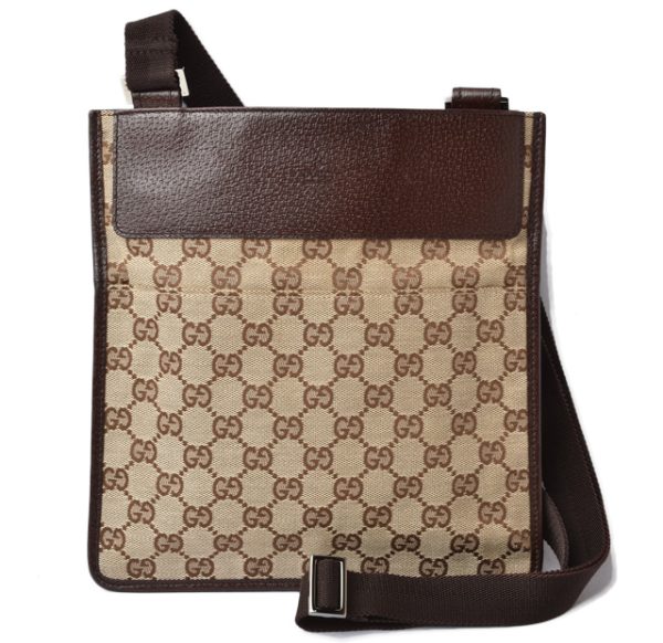 m211210 58 g 1 Gucci Messenger Bag GG Brown Beige