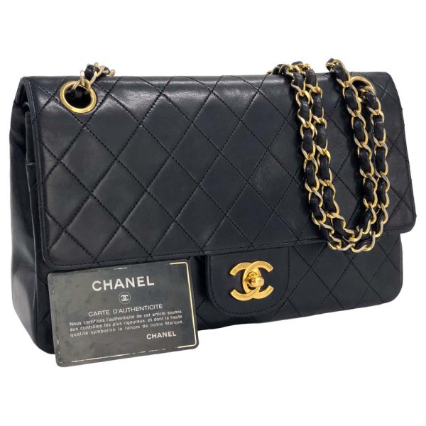 m22 331 0 1 Chanel Matelasse Chain Shoulder Bag W Chain Lambskin Black