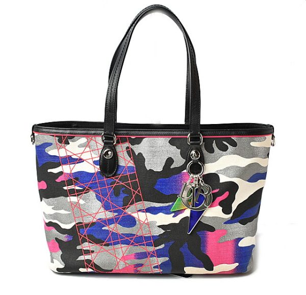 m2201 19 cd 1 Dior Camouflage Tote Bag Blue