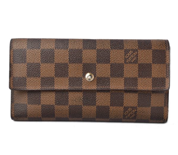 m2201 22 lv 1 Louis Vuitton Long Wallet Porte Tresor Damier