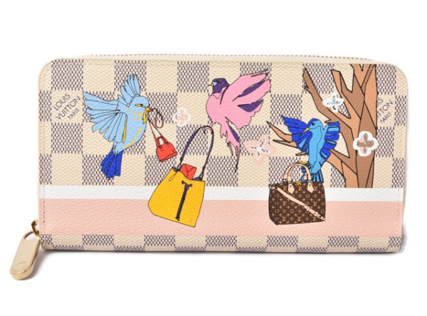 m2201 36 lv 1 Louis Vuitton Zippy Wallet Long Damier Azur Bird