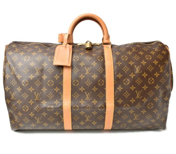 m2201 53 lv 1 Louis Vuitton Keepall 55 Bag Monogram Brown