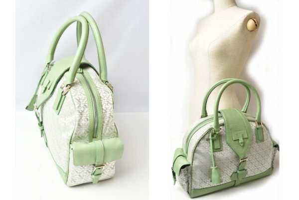 m2203 01 lo 2 Loewe Anagram Mini Bag Green