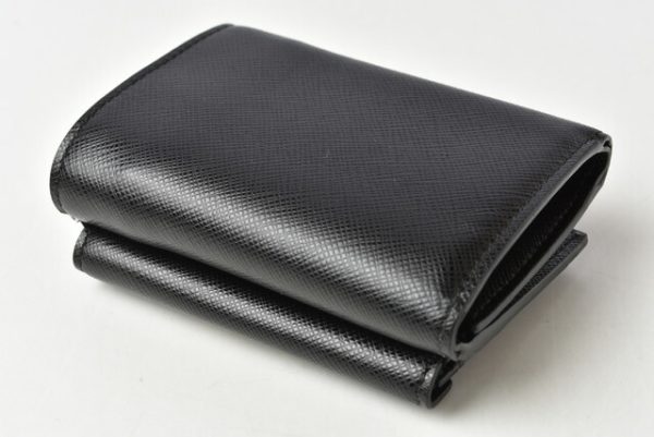 m2203 05 p 7 Prada Mini Wallet Folding Saffiano Black