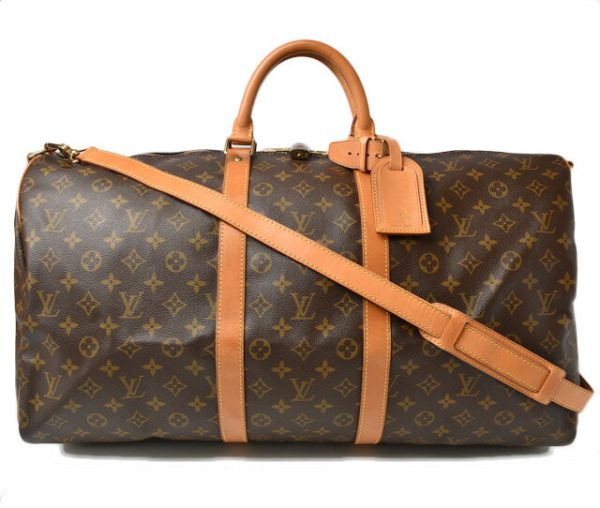 m2203 12 lv 1 Louis Vuitton Keepall 55 Monogram Shoulder Bag