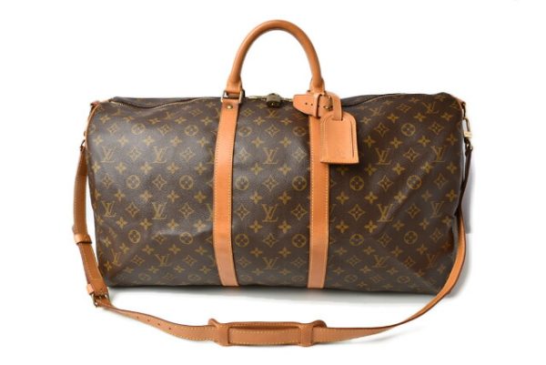 m2203 12 lv 12 Louis Vuitton Keepall 55 Monogram Shoulder Bag