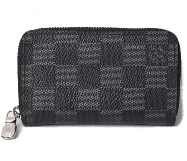 m2203 38 lv 1 Louis Vuitton Coin Case Card Case Zippy Coin Damier Graphite