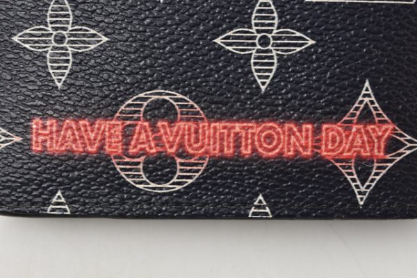 m2203 39 lv 4 Louis Vuitton Brother Wallet Long Monogram Upside Down Blue