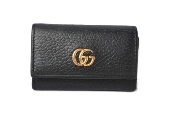 m2203 43 g 2 Gucci Key Case Petit Marmont Black