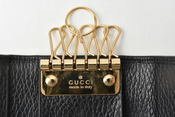 m2203 43 g 4 Gucci Key Case Petit Marmont Black