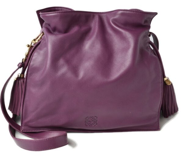 m2204 09 lo 1 Loewe Drawstring Shoulder Bag Lambskin Purple