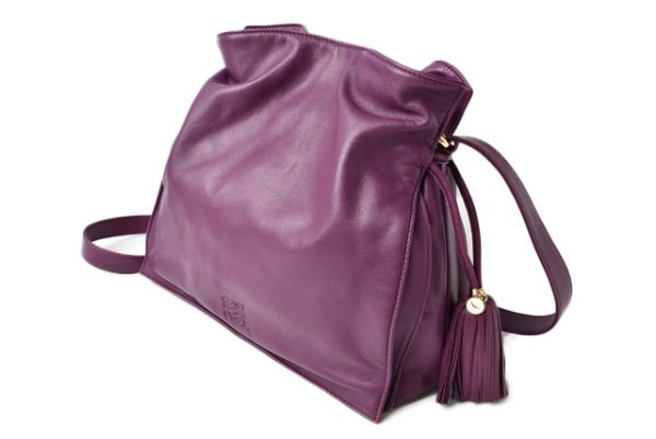 m2204 09 lo 12 Loewe Drawstring Shoulder Bag Lambskin Purple