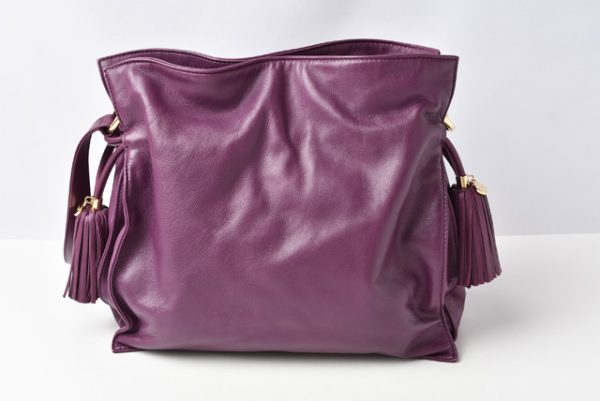 m2204 09 lo 13 Loewe Drawstring Shoulder Bag Lambskin Purple