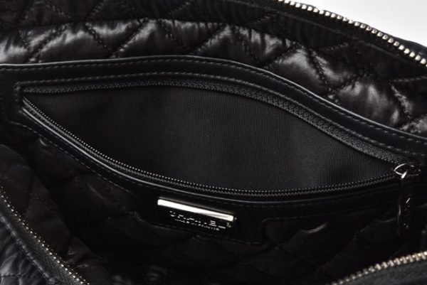 m2204 10 ch 13 CHANEL Shoulder Bag Nylon Ribbon Black