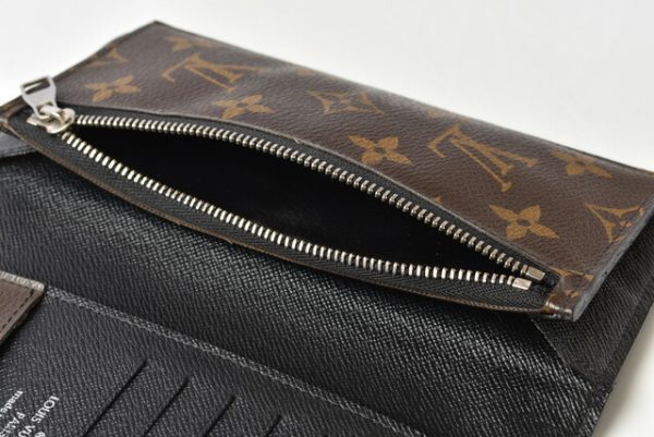 m2204 17 lv 10 Louis Vuitton Tanon Wallet Long Monogram Macassar