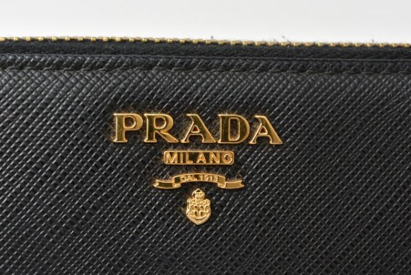 m2204 21 p 3 Prada Long Wallet Saffiano Metal Black