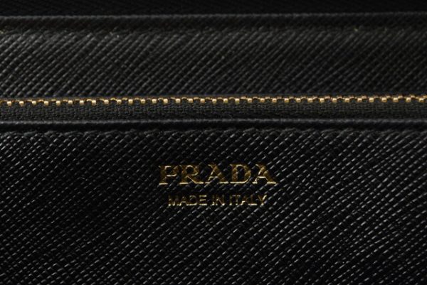 m2204 21 p 8 Prada Long Wallet Saffiano Metal Black