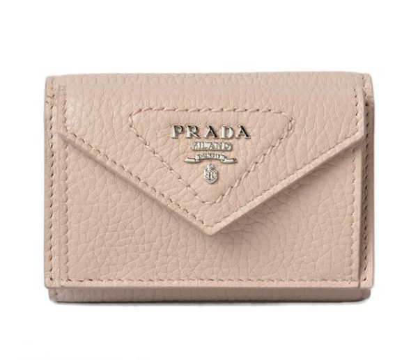 m2204 24 p 1 Prada Mini Wallet Folding Daino Beige